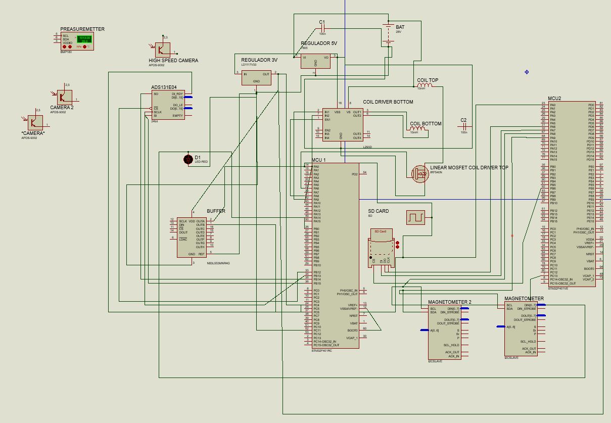 Detailed electronics schematic for the experiment